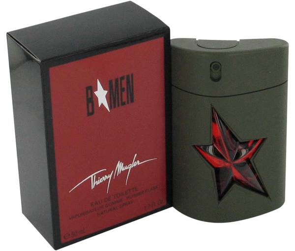 B Men by Thierry Mugler 50 ml Eau De Toilette Spray Rubber Flask for Men