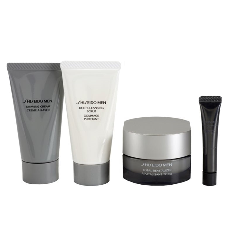 Men Holiday Kit Face Cream: Total Revitalizer Anti Defense + Deep Cleansing Scrub + Shaving Cream 50 Ml + Total Revitalizer Eye 5 Ml